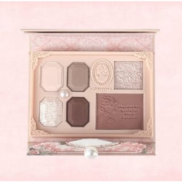 COLORROSE - Pearl Embossed Western Antique Makeup Palette - 2 Types CR721 Apricot Tea - 11g