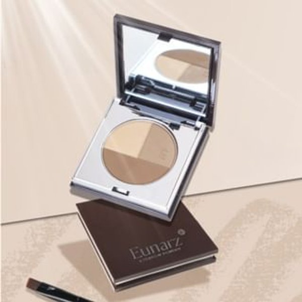 Eunarz - Pure True Series Eyebrow Powder Palette 01# Warm Brown - 4.1g