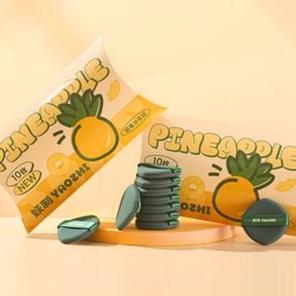 YAOZHI - Crazy Pineapple Pie Powder Puff Set Pineapple Pie - 10pcs