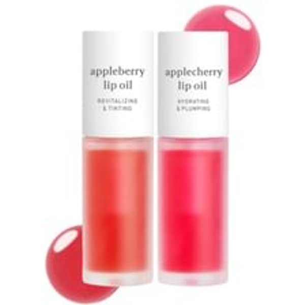 Nooni - Appleberry & Applecherry Lip Oil Set - Duo huiles à lèvres hydratantes teintées peaux sensibles