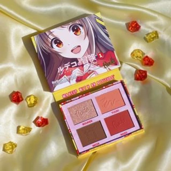 Rude Cosmetics - Manga Collection Face Palette - 4 Types Rebel Rudeko - 11.2g