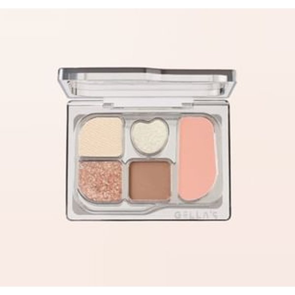 GELLA'S - Fresh Oxygen Light Tone 5-Color Eyeshadow Palette - 3 Types #03 Amber Earth - 5.2g