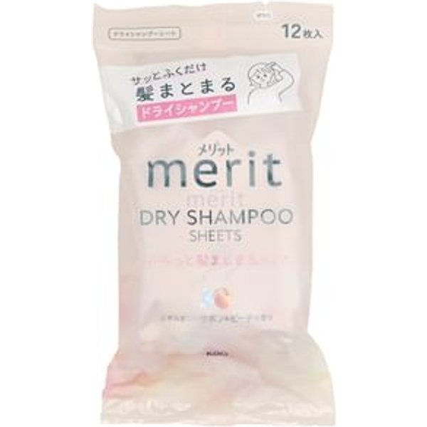 Kao - Merit Day+ Dry Shampoo Sheets Soap & Peach - 12 pcs