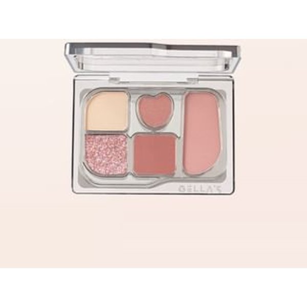 GELLA'S - Fresh Oxygen Light Tone 5-Color Eyeshadow Palette - 3 Types #Y01 Honey Rose - 5.2g