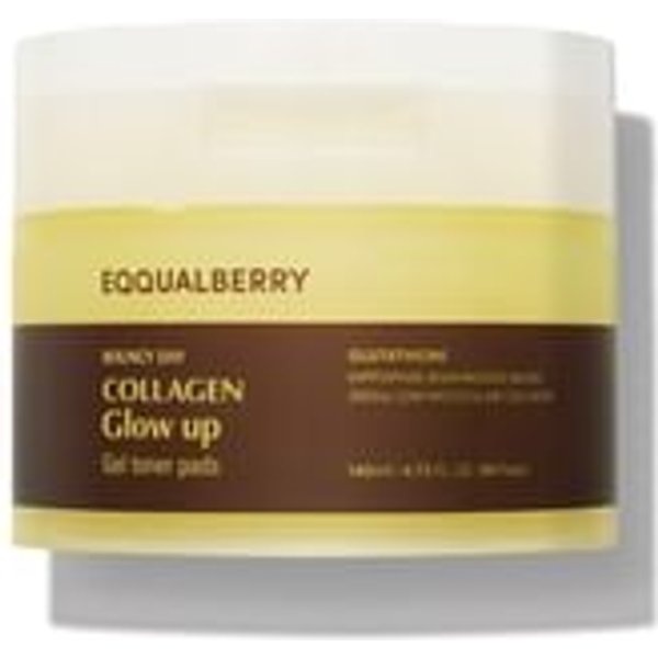 EQQUALBERRY - Collagen Glow Up Gel Toner Pads 60 Pads - Pads tonique gel collagène éclat - 60 disques