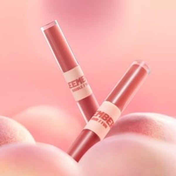 LEEMEMBER - Funny Double-Ended Liquid Lipstick - 6 Colors #FUN05 - 2.2g x 2