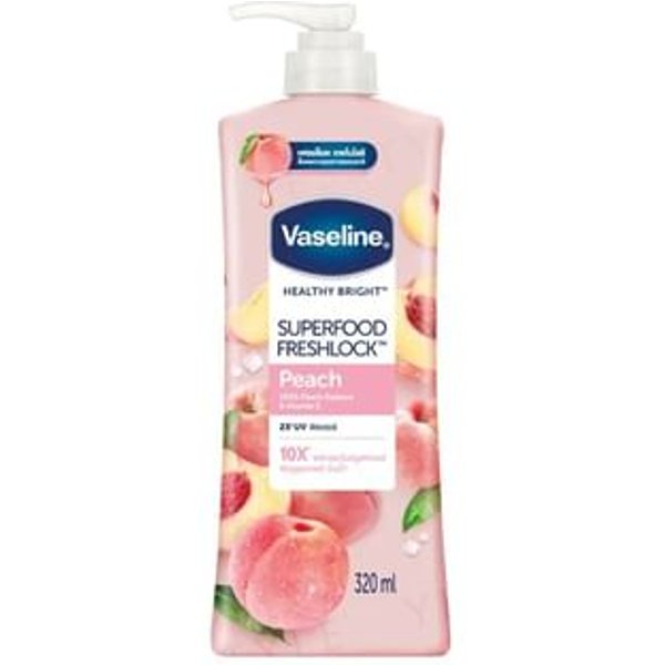 Vaseline - Healthy Bright Superfood Freshlock 100% Peach Essence & Vitamin E Body Lotion 320ml