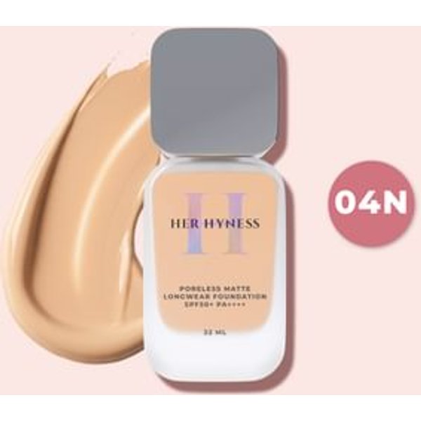 HER HYNESS - Poreless Matte Longwear Foundation SPF 50+ PA++++ 04N Tan Neutral