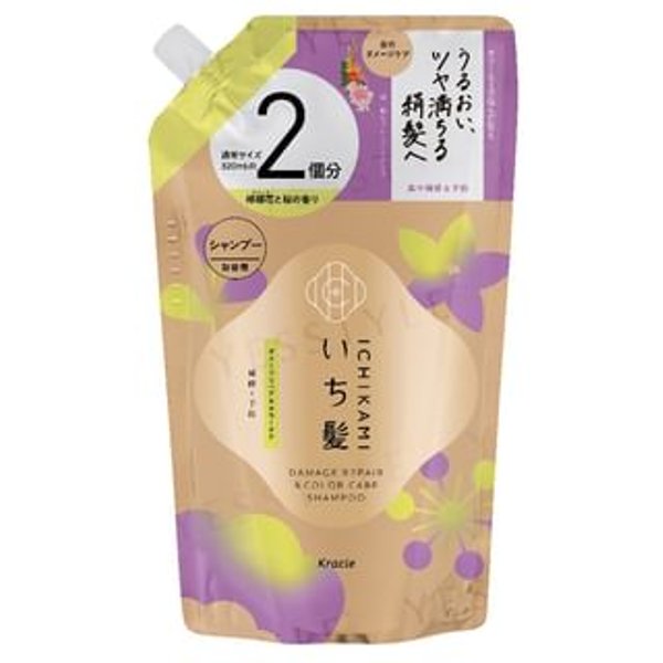 Kracie - Ichikami Damage Repair & Color Care Shampoo Jumbo Refill 640ml