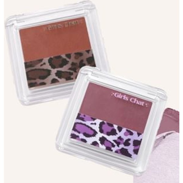 Girls Chat - Neon Leopard Blusher & Highlighter Palette - 6 Colors #02 - 4g + 2.5g
