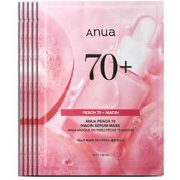 Anua - Peach 70 Niacin Serum Mask Bundle Set 2025 Version - 25ml x 5 sheets