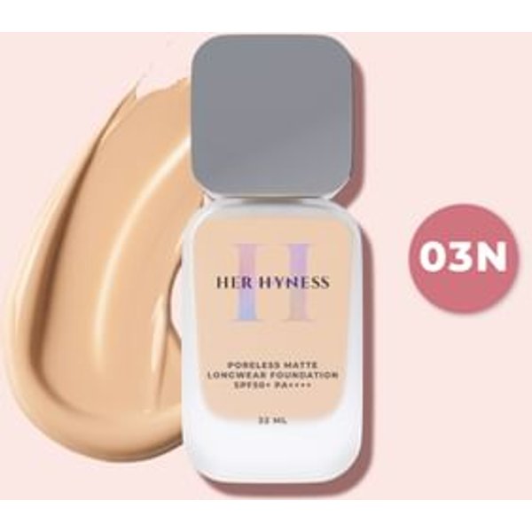 HER HYNESS - Poreless Matte Longwear Foundation SPF 50+ PA++++ 03N Fair Neutral