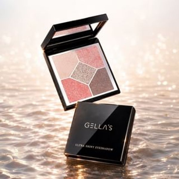 GELLA'S - Glitter Shadow 5-Color Palette - 3 Types #03 Purple Iris - 8.9g