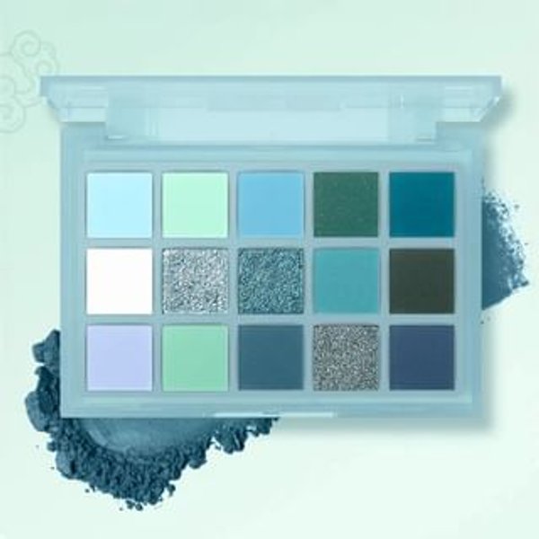 UCANBE - Azure Phoenix 15-Color Eyeshadow Palette 10.8g
