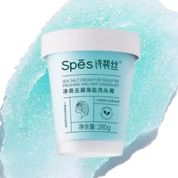 Spes - Anti-Dandruff Sea Salt Shampoo #Blue - 280g