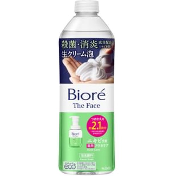 Kao - Biore The Face Foam Facial Cleanser Acne Care 340ml Refill