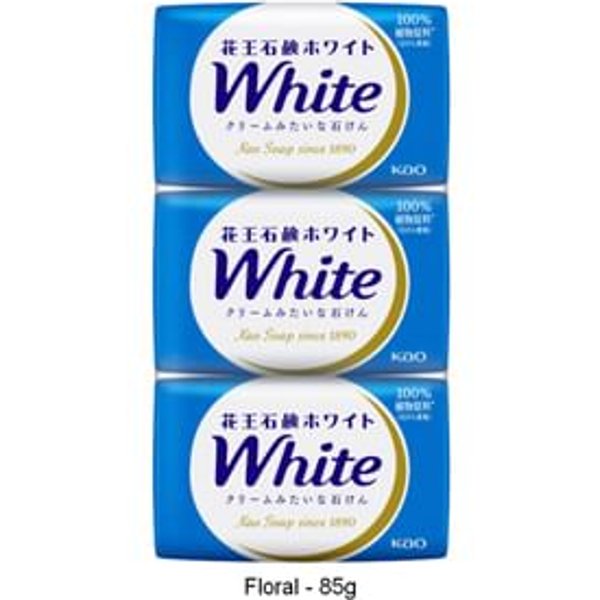 Kao - White Body Soap Floral - 85g × 3