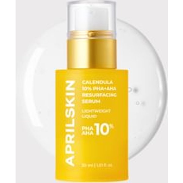 APRILSKIN - Calendula 10% PHA + AHA Resurfacing Serum - Sérum exfoliant PHA + AHA 10 % au calendula