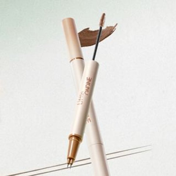 LITTLE ONDINE - Y Shaped Double Headed Eyebrow Pencil - 4 Colors #01 Light Black Tea
