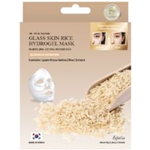 esfolio - Glass Skin Rice Hydrogel Mask Set 2026 Version - 30g x 5 Sheets
