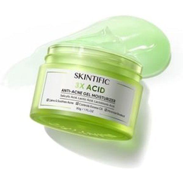 SKINTIFIC - 3X Acid Anti-Acne Gel Moisturizer 30g
