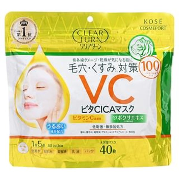 Kose - Clear Turn Vita CICA Sheet Mask 40 pcs
