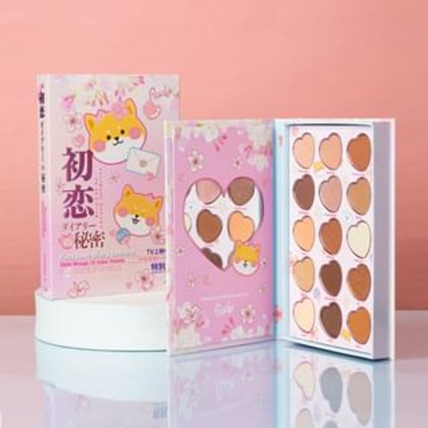 Rude Cosmetics - Chibi Manga Collection 15 Color Palette - First Love Diary Secrets First Love Diary Secrets - 15g