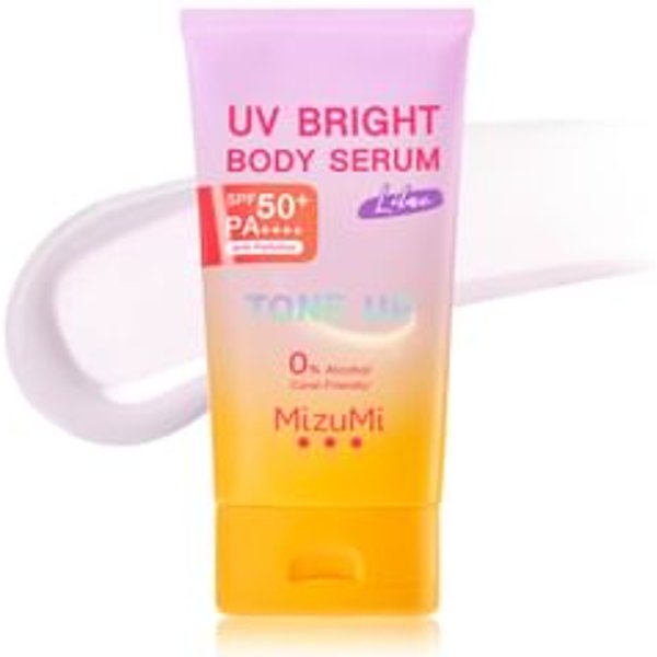 MizuMi - UV Bright Body Serum Tone Up Sunscreen Lilac SPF 50+ PA++++ 120g