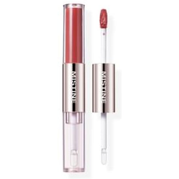 MISTINE - Purple Clam Series Tipsy-Lock Lip Duo - 5 Colors #D02 Strawberry Baileys (1.5g+1.5g)