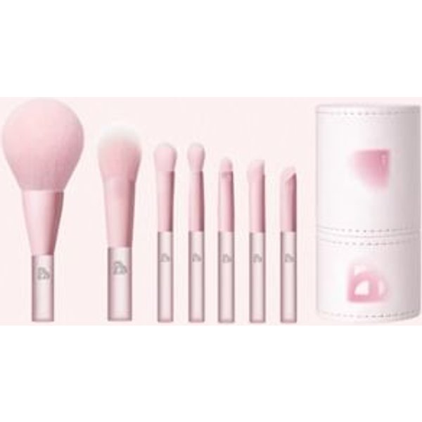 BLJ - Mini Make Up Brush Bucket Set - Sweet Peaches #Pink - 7pcs