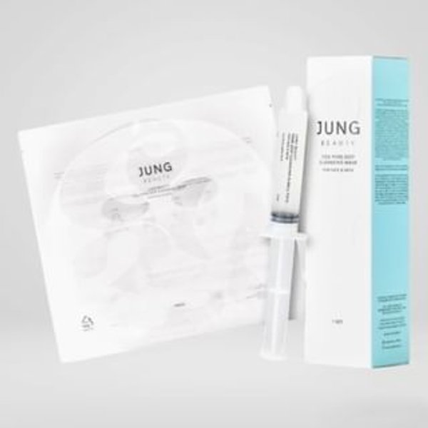 Jung Beauty - CO2 Pore Deep Cleansing Mask for Face & Neck 1 Set (1 sheet + 1 syringe)