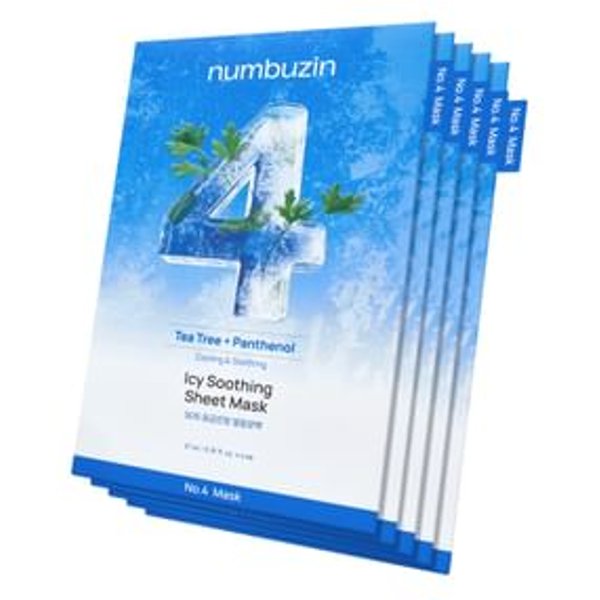 numbuzin - No.4 SOS Icy Soothing Sheet Mask Set 5 sheets 2025 Version - 27ml x 5 sheets