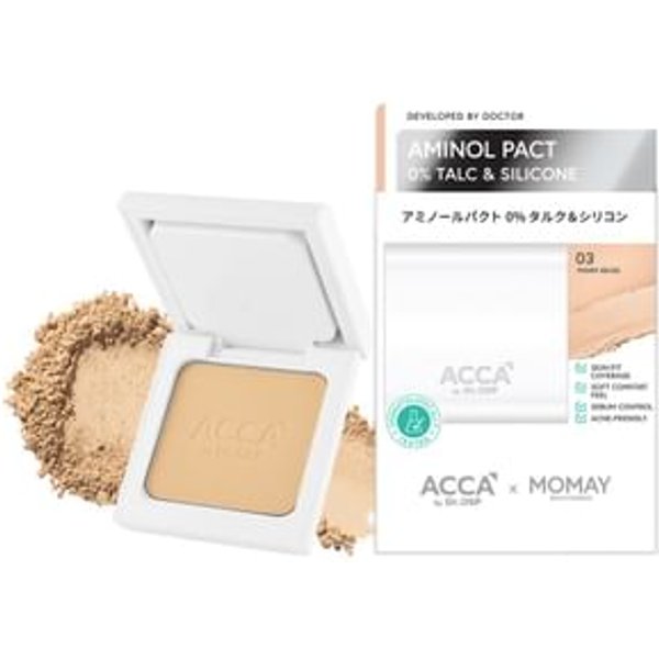 ACCA by Dr.DSP - x MOMAY Aminol Pact 0% Talc & Silicone 03 Warm Beige