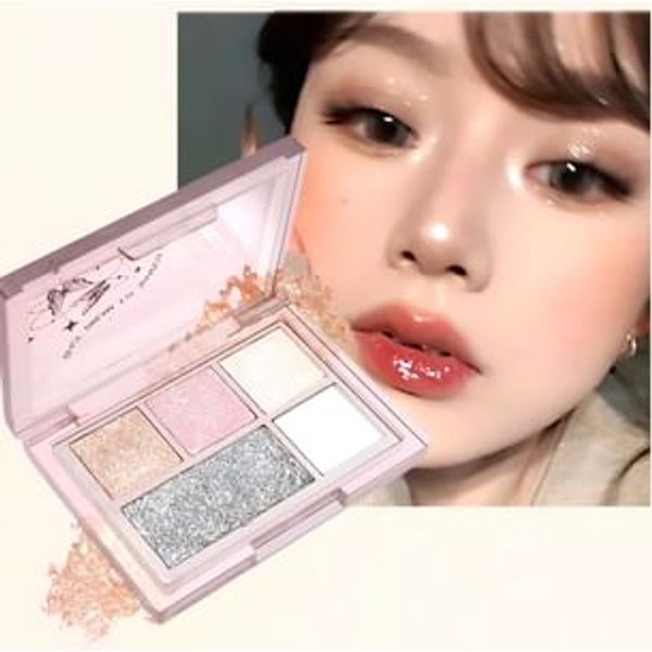 GELLA'S - 5 Colors Glaze Dream Eyeshadow Palette - F01 #F01 Dream Star River