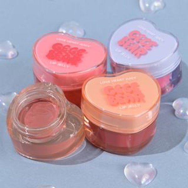 Gege Bear - BUY 3 GET 40% OFF - Love Heart Juicy Lip Gloss - 8 Colors #08 Rock Sugar Strawberry - 8g
