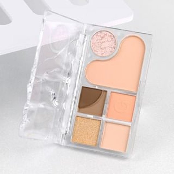 Gege Bear - BUY 3 GET 40% OFF - 6 Shade Eyeshadow Palette - #01 Apricot Mood #02 - 12.5g