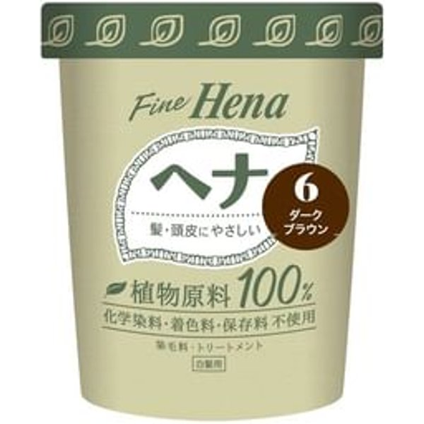 TENSTAR - Fine Hena Color Hair Dye 6 Dark Brown 40g x 2