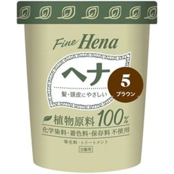 TENSTAR - Fine Hena Color Hair Dye 5 Brown 40g x 2