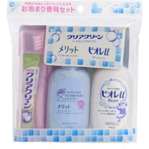 Kao - Clear Clean Travel Oral & Bath Care Set 4 pcs