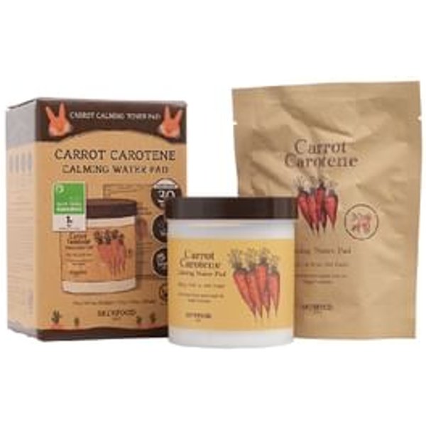 SKINFOOD - Carrot Carotene Calming Water Pad Special Plus Set - Kit de compresses tonique apaisantes à la carotène de carotte