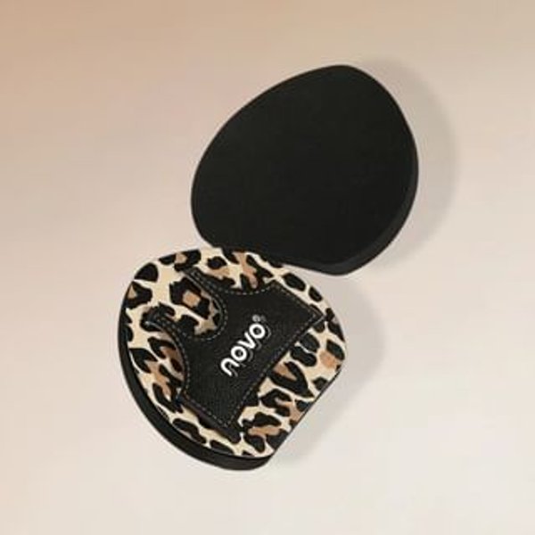 NOVO - Leopard Print Soft Vest Makeup Puff 1pc