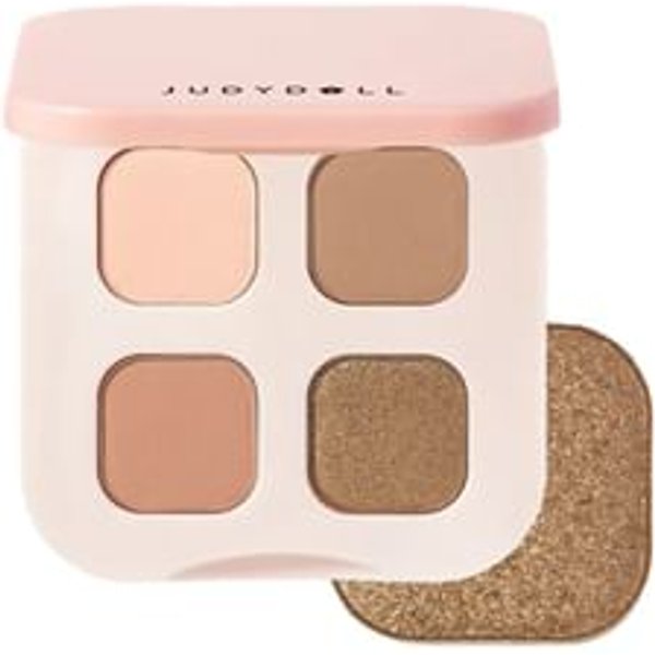 Judydoll - Silky 4-Color Eyeshadow Palette - 4 Types #02 Nude Milk Tea