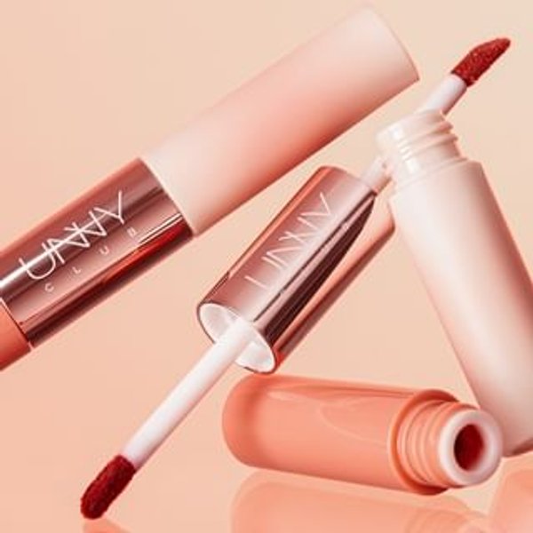 UNNY CLUB - Rose Tram Series Dual-Effect Touch Lip Mud - 5 Types M05# Hot Berry Ambition (1.8ml x 2)