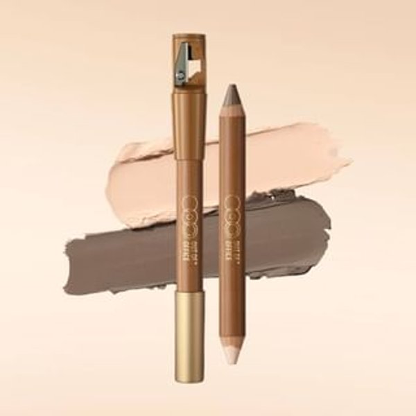 OUT-OF-OFFICE - Dual-Ended Highlight & Coutour Pencil PRO - 2 Shades #002 Fair + Cement Grey - 5g