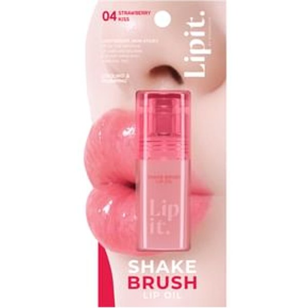 Lipit - Shake Brush Lip Oil 04 Strawberry Kiss