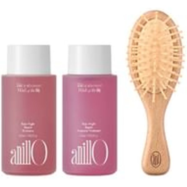 anillO - Rosy Night Repair Hair & Brush Mini Set 3 pcs