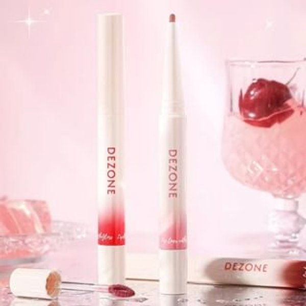 DEZONE - Dual Head Lip Liner & Watery Lip Gloss - 5 Colors CT02 (160mg + 2.5g)