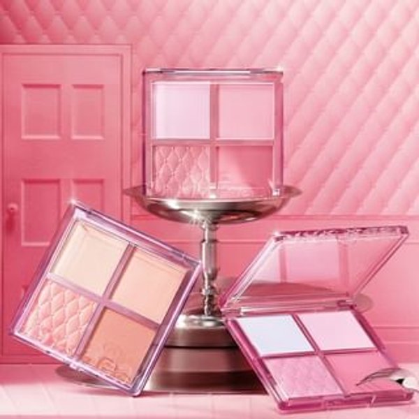 Pink Bear - Sweet Heart Four-Color Blush and Highlight Palette - 3 Types #03 - 9g