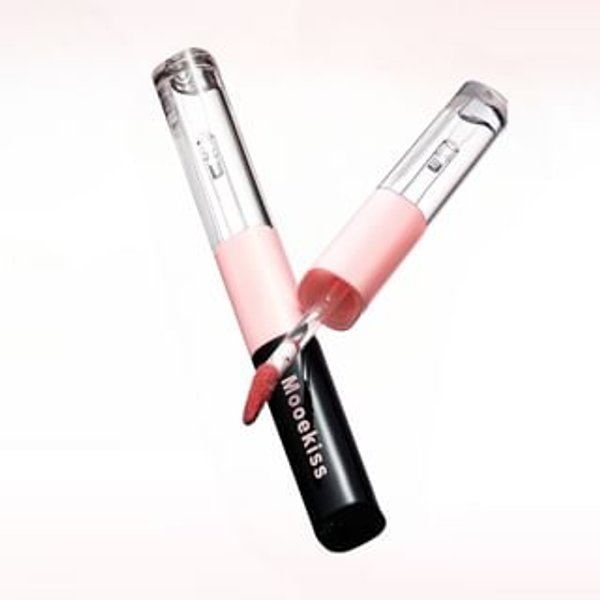 Mooekiss - Dual-Effect Essence Lip Gloss - 7 Colors W5# Chestnut Milk Tangerine (3.1g × 2)
