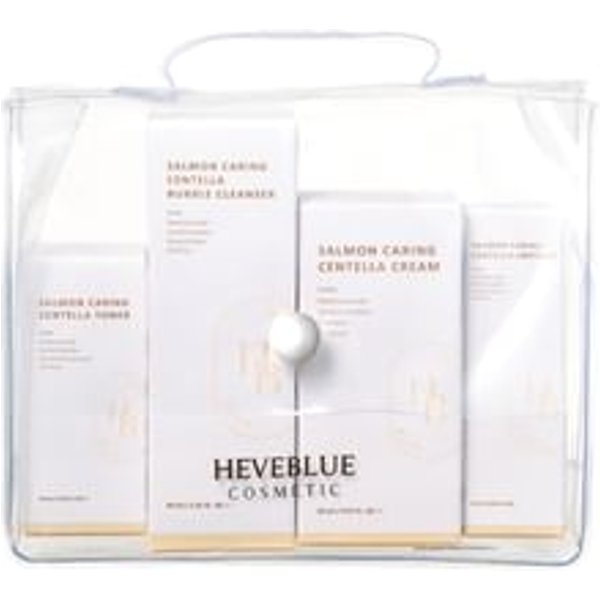HEVEBLUE - Salmon Caring Centella Special Travel Kit Bag Set - Coffret voyage soin centella + saumon